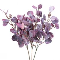 Artikel Glamour Eukalyptuszweig Eukalyptus künstlich Violett 65cm 3St