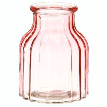 Artikel Glas Blumenvase Retro Rosa Getönt Ø11cm H14,5cm 2St
