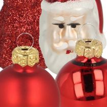 Artikel Mini Weihnachtsdeko Figuren und Kugeln Sortiert Glas 3cm 9 St