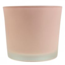 Artikel Blumentopf Glas Übertopf Rosa Glaskübel Ø14,5cm H12,5cm