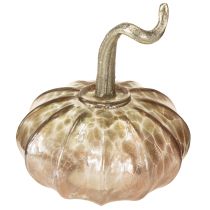 Artikel Glaskürbis Tischdeko Herbst Kürbis Glas Metall H14cm 2 St