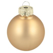 Artikel Glaskugeln Weihnachtskugeln Glas Gold Rosé Ø4cm 24 St