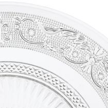 Artikel Glasteller auf Fuß Flache Glasschale mit Muster Klar Ø25cm