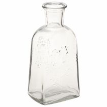 Artikel Glasvase Flaschenvase mit Motiv Vase Glas Klar H19cm 2St
