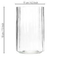 Artikel Vase Einzigartige Streifen Struktur Modernes Design 19cm