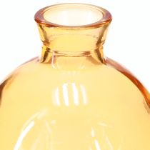 Artikel Glasvasen Bauchig Mini Dekovasen Orange Ø7,5cm H9cm 6 St