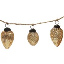 Artikel Glaszapfen Girlande Hängedeko Weihnachten Gold 120cm