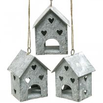 Artikel Weihnachtsanhänger Metall Haus Shabby Chic H9,5cm 3 St