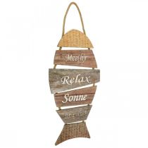 Artikel Wanddeko Fisch zum Hängen Holz Schild Sommerdeko maritim 55cm