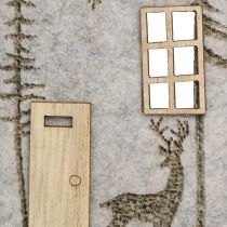 Artikel Häuschen zum Hängen Weihnachten Filz Deko Beige 15cm 6 St