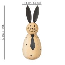Artikel Dekorativer Hase mit schlichtem Design für frühlingshafte Wohnraumakzente 12cm 2St