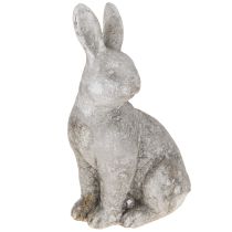 Artikel Hase sitzend Osterhase Keramik Antik Grau 13×10×22cm