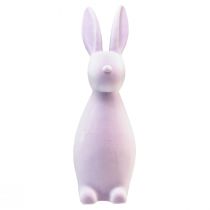 Artikel Osterhasen Deko Hase stehend – 2. Wahl – beflockt Flieder Lila H47cm