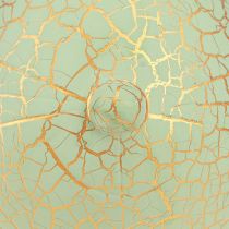 Artikel Hasenkopf Osterhasen Deko Mintgrün Gold Krakelee H28cm