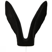 Artikel Hasenohren Osterhasen Deko Schwarz Beflockt Stab 56cm