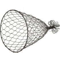 Artikel Drahthaube, Dekoglocke, Rankhilfe aus Metall Braun H25cm Ø16cm