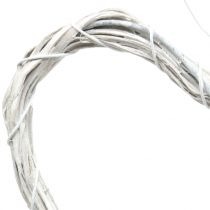 Artikel Herz aus Bast zum Hängen Weiß 10cm 12St