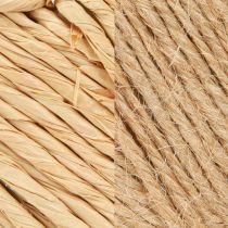 Artikel Herzen zum Hängen Hanf und Bast Deko Natur H10,5cm 8 St