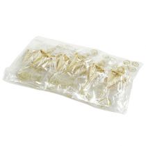 Artikel Hochzeitsanstecker mit Herz creme 12cm 16 St