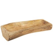 Artikel Holz Deko mit Mulde Dekoschale Holz 40×13–16cm×6,5cm