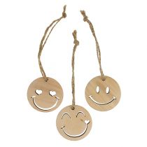 Artikel Holzanhänger Emoticon Emoticon&reg; Ø4cm Natur 24 St