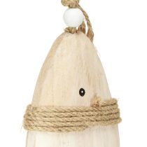 Artikel Holzfisch Deko maritim Anhänger Paulownia Holz 27cm 2St