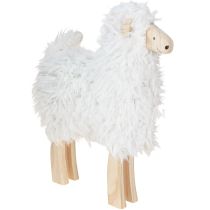 Artikel Holzschaf Osterdeko Schaf Weiß Natur 30x4,5x36,5cm