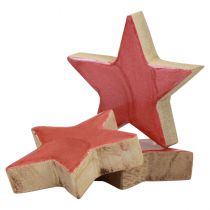 Artikel Holzsterne Deko Weihnachtsdeko Sterne Pink Glanz Ø5cm 8 St