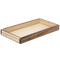 Artikel Holztablett rechteckig zum Bepflanzen und für Dekoration Vielseitig einsetzbar Robustes Design 30cm 4St