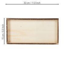 Artikel Holztablett rechteckig zum Bepflanzen und für Dekoration Vielseitig einsetzbar Robustes Design 30cm 4St