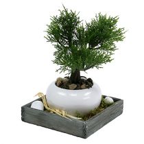 Artikel Holztablett Grau 14cm x 14cm x 3cm 5St