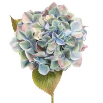 Artikel Hortensie Künstlich Blüte Blau Violett Ø18cm L69cm 2St