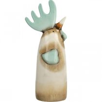 Artikel Keramik Hahn Küche Deko Huhn Hellblau Braun H23cm 2 St