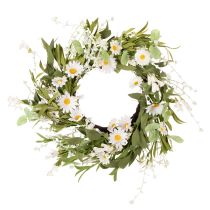 Artikel Blütenkranz künstliche Margeriten Natürlicher Look und langlebig für Tür und Wanddeko 55cm