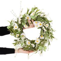 Artikel Blütenkranz künstliche Margeriten Natürlicher Look und langlebig für Tür und Wanddeko 55cm