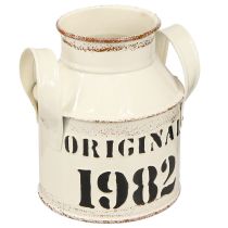 Artikel Kanne Metall Deko „Original 1982“ Creme Rost H13cm 2St