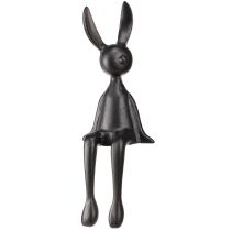 Artikel Kantenhocker Hase Osterhase Metall Schwarz 12×11×34cm