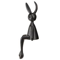 Artikel Kantenhocker Hase Osterhase Metall Schwarz 12×11×34cm