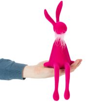 Artikel Osterhase Dekoration Kantenhocker mit Federboa für Sideboard oder Regal 36cm 2St