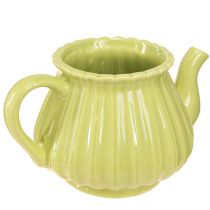 Artikel Keramik Deko Teekanne Übertopf Rosa Grün 19,5×13,5×11cm 2 St