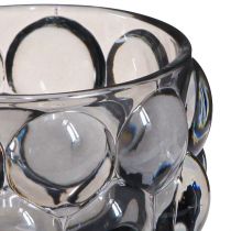 Artikel Kerzenhalter Glas Teelichthalter Grau Ø7cm H7cm 6 St