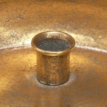 Artikel Kerzenhalter Schale für 4 Stabkerzen Antik Optik Gold Ø22cm