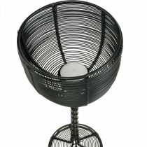 Artikel Teelichthalter Schwarz Metall Deko Weinglas Ø10cm H26,5cm