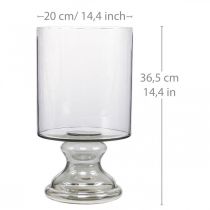 Artikel Windlicht Glas Kerzenglas Getönt, Klar Ø20cm H36,5cm