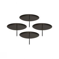 Artikel Kerzenhalter zum Stecken Schwarz Kerzenhalter Advent Ø6cm 4 St