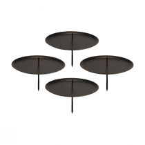 Artikel Kerzenhalter zum Stecken Schwarz Kerzenhalter Dorn Ø8cm 4 St