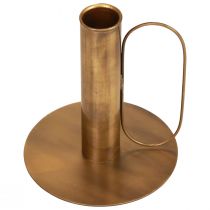 Artikel Kerzenständer Metall Kerzenleuchter Messing Optik Ø8,5cm