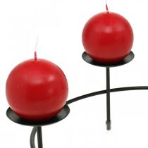 Artikel Kerzenständer für 4 Kerzen Schwarz Metall Tischdeko Ø23,5cm 2St