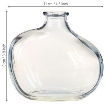 Artikel Kleine Glasvase klar modern Mini Vase Glas Blau 11×6×10cm 3St