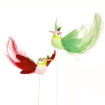 Artikel Kolibri Deko am Stab Türkis Burgund 13–15cmx9–10cm 6 St